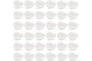 Heart Shaped Slime Storage Containers with Lids - 36 Pack