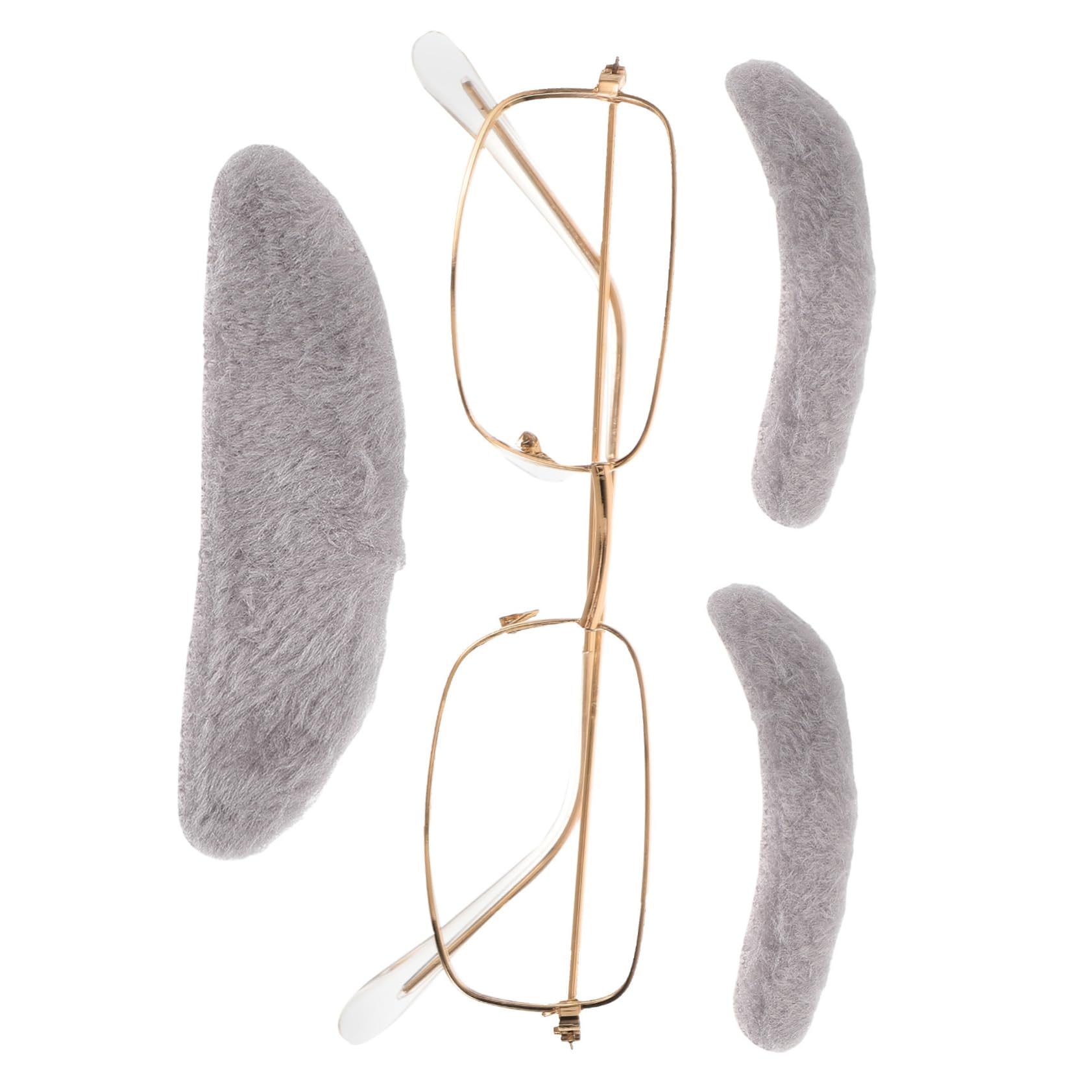 VICASKY Men's Cosplay Accessory Kit Fake Eyebrows and Beard for Old Man Costumes Role-playing Props