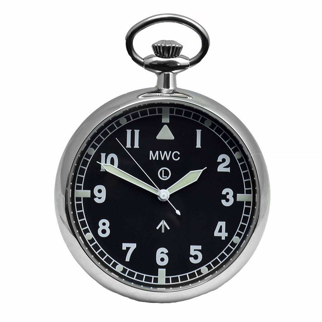 MWC General Service Automatik Stahl Schwarz Militär Uhr Tasche Herren