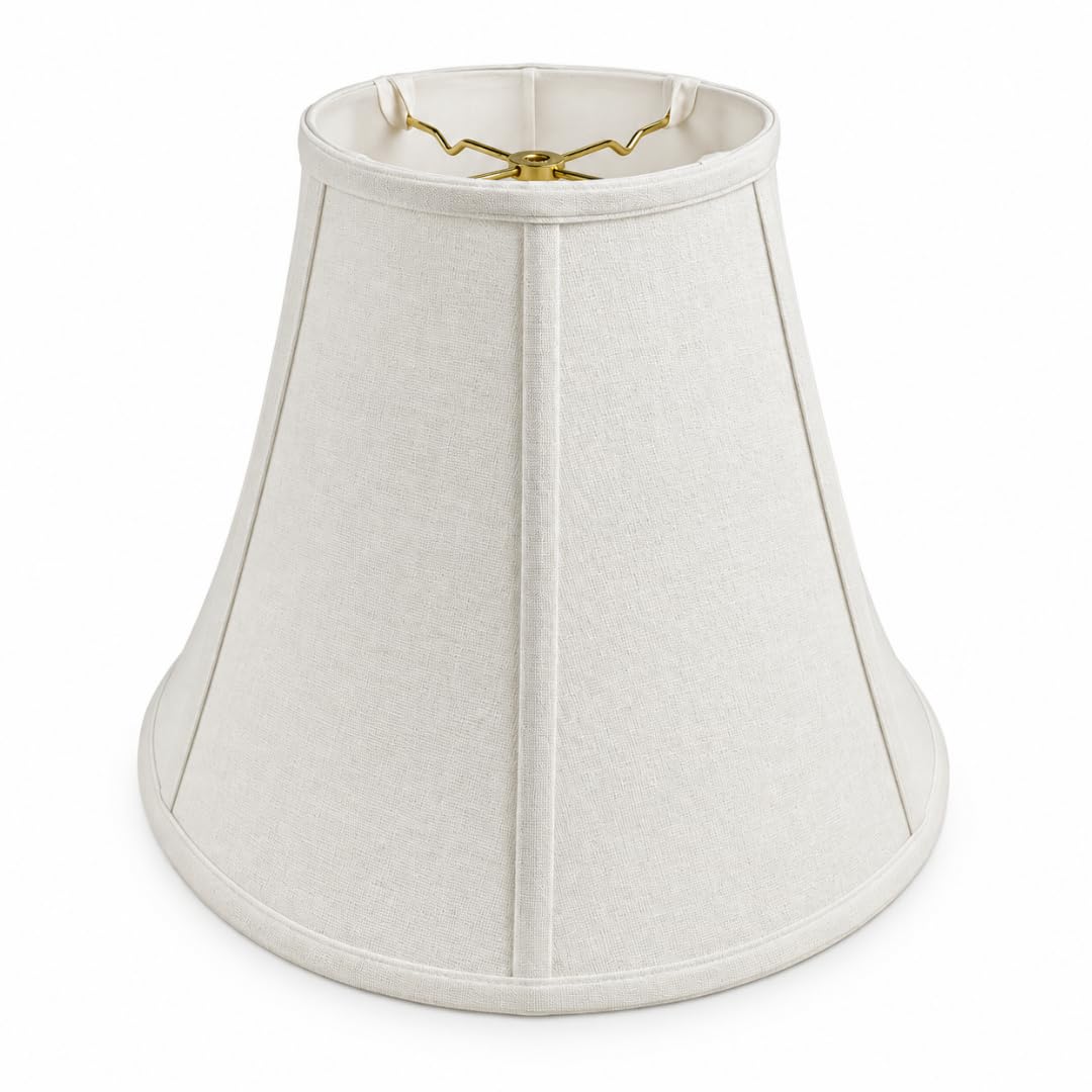 Royal Designs, Inc. BSO-704-18LNWH True Bell Basic Lamp Shade, 9 x 18 x 13.6, Linen White