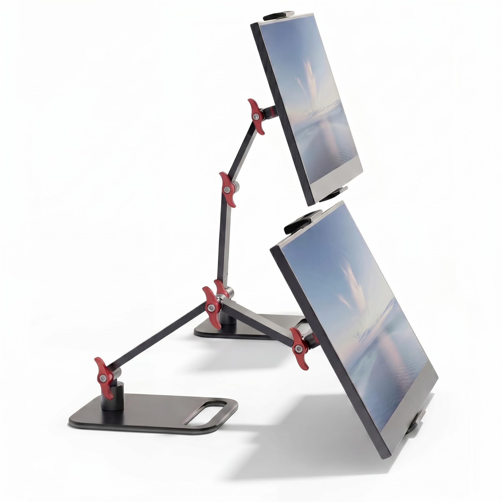 Supporto per monitor portatile regolabile per schermi da 6 a 18,5 pollici, base per display desktop, supporto universale in alluminio portatile da 12,9 pollici