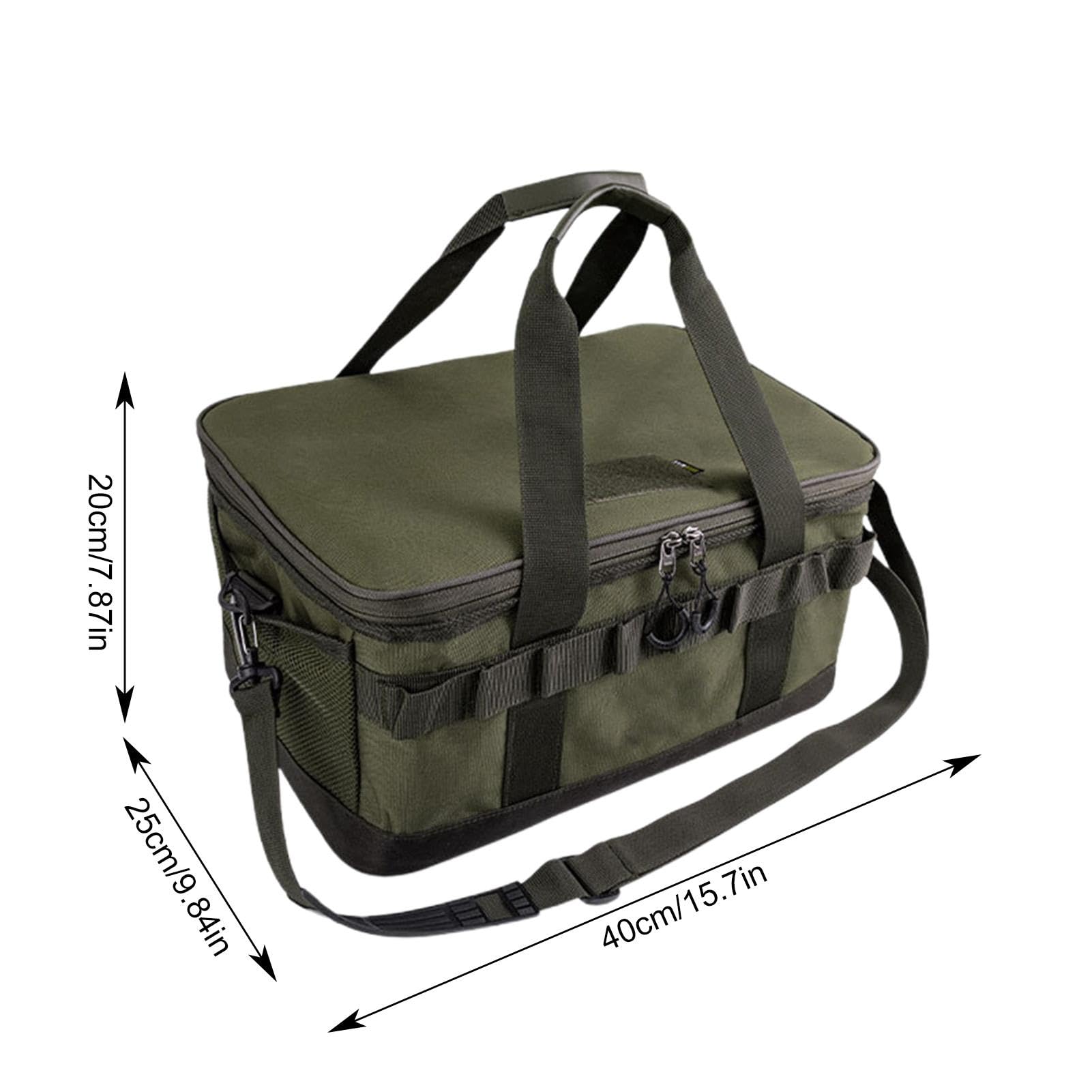 Camping-Kochgeschirr-Organizer, Mehrzweck-Tragetasche, Camping | Kochgeschirr-Organizer, wasserdicht, 600D-Oxford-Stoff, große Kapazität, Tasche mit Griff und Schultergurt, Reise-Organizer f