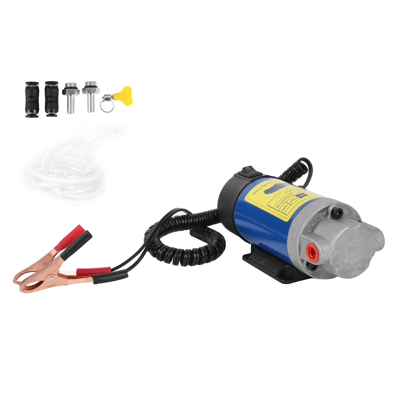 KIMISS Bomba Extractora de Aceite de 12 V para Automóviles, Motocicletas y botes: Bomba de Transferencia de de Fluido de 100 W con Tasa de 1-4L/min para Cambios de Aceite Eficientes
