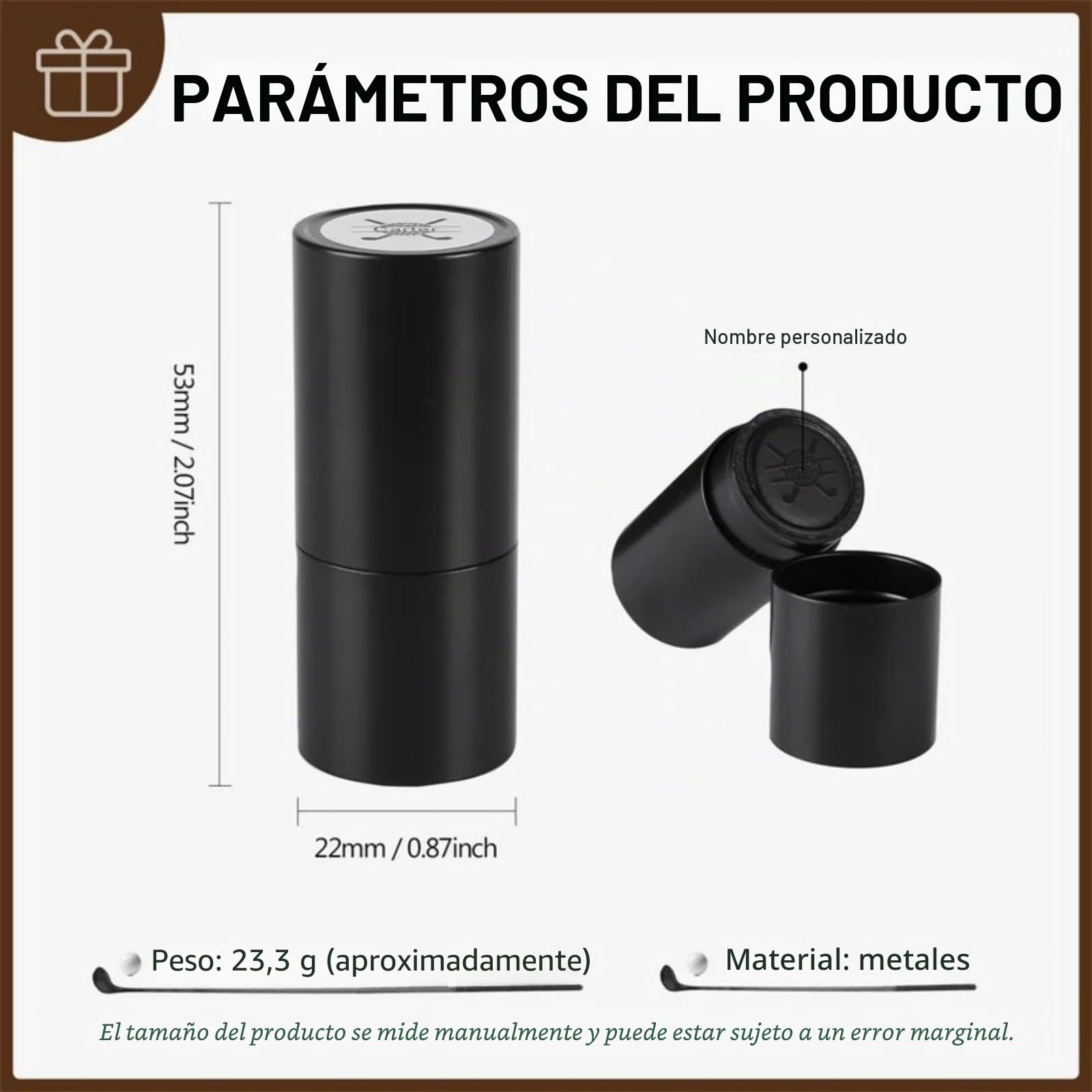 Sello de pelota de golf personalizado autoentintado con monograma para golfistas