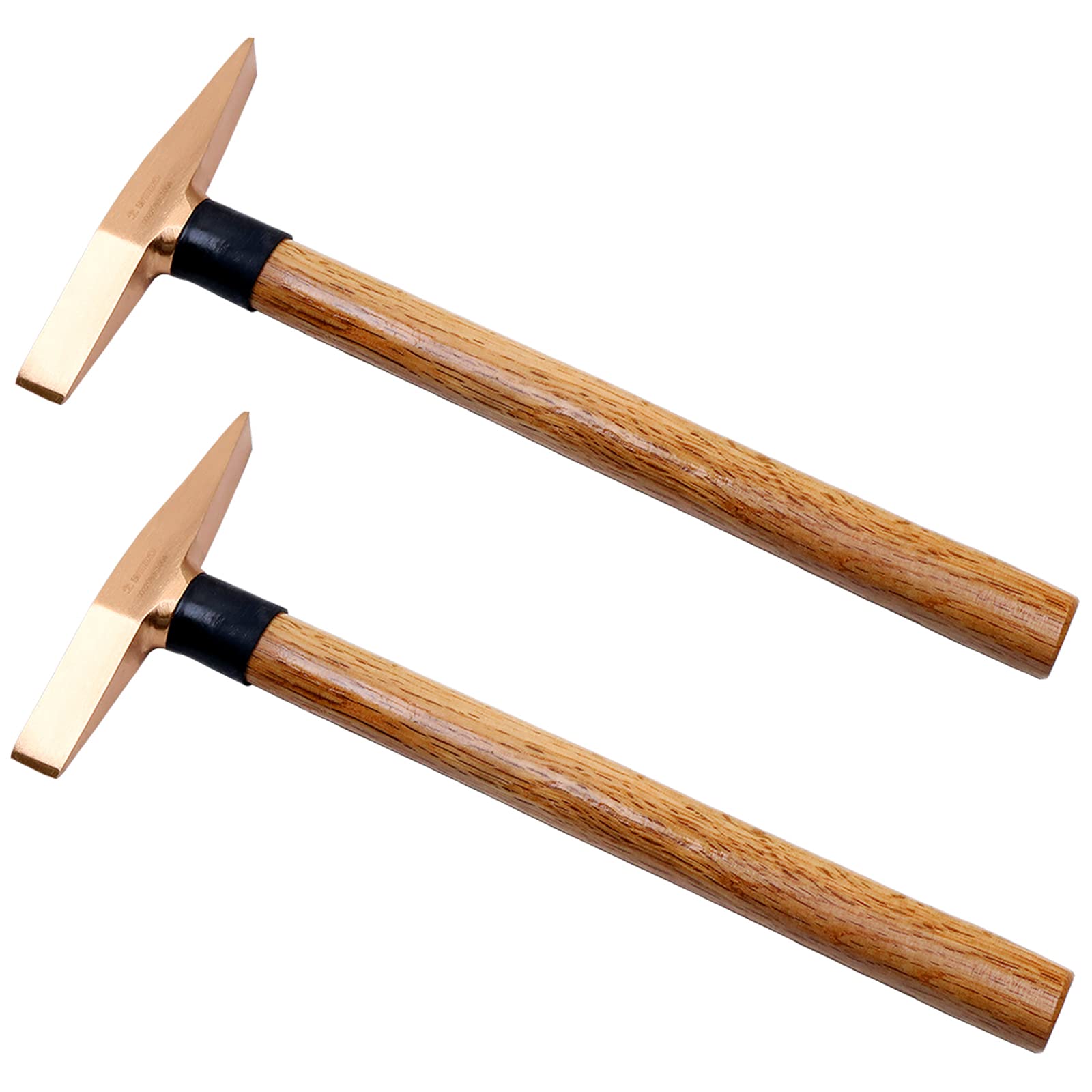 Martello In Ottone Per Saldatura WEDO Da 300 G, Con Manico In Legno - Ideale Per Rimuovere Scorie E Ruggine In Modo Sicuro