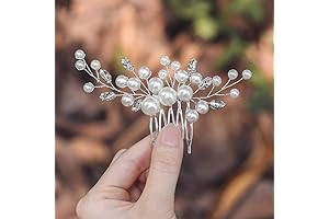 Evild Wedding Hair Comb: Bridal Rhinestone Hair Clips Hair Accessories