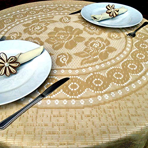 Toalha de Mesa de Fibra de Coco Redonda 4 Lugares 160 Diam. Cor:Branco