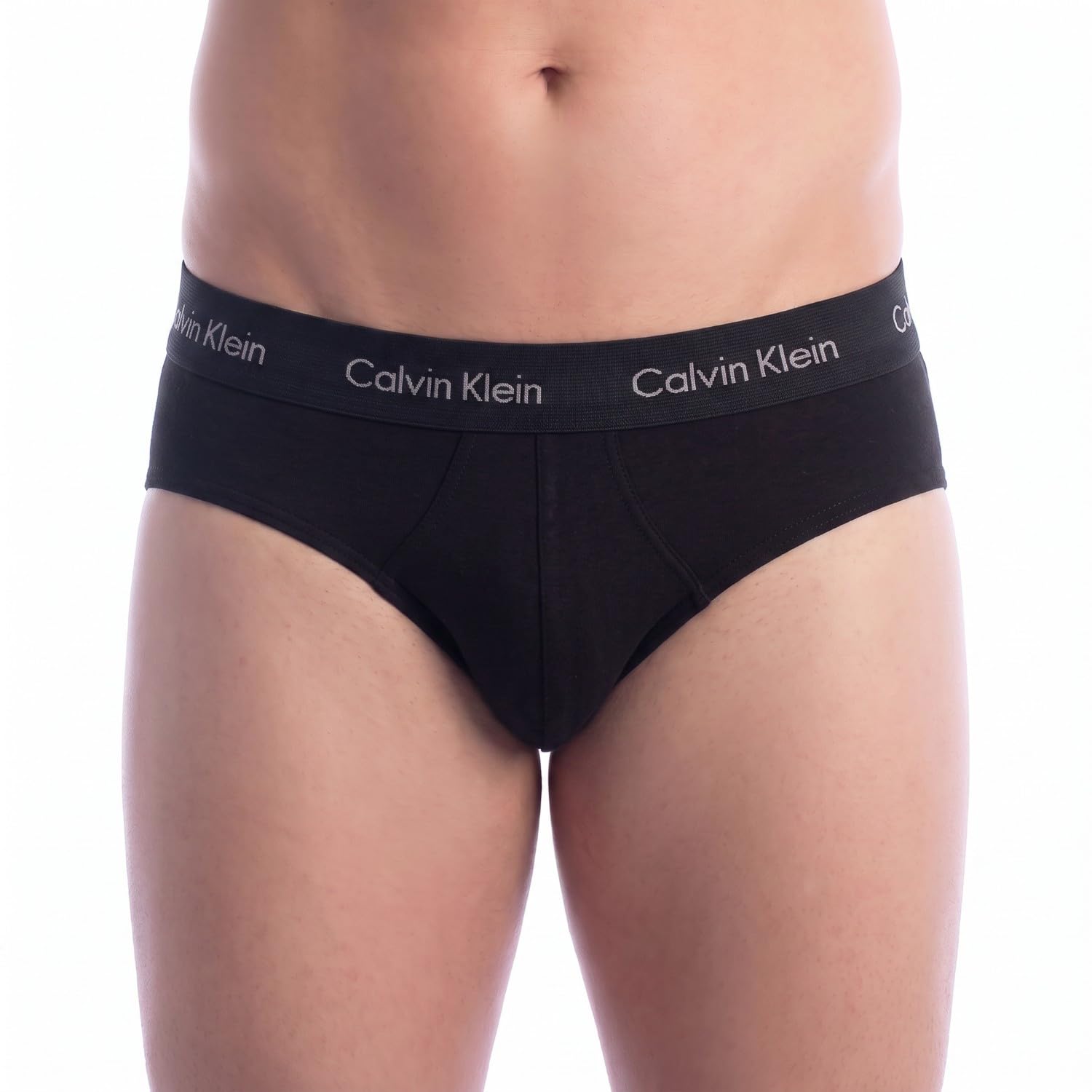 Calvin Klein Slip Uomo CK Mutande Confezione 5 Capi Cotone elastiicizzato Elastico a Vista Articolo NB3910A