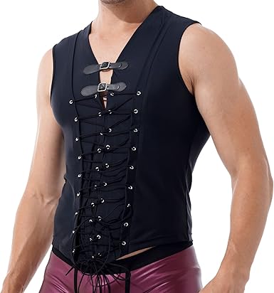 Leather strap vest Clearance