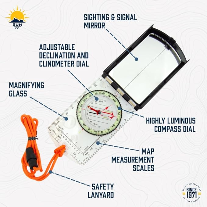 Brújula Sun Company ProSight con Declinación Ajustable miniatura 9