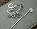 Fleur De Lis Aluminum Shawl Pin, Sweater Brooch, Scarf Pin, Handmade in Oregon, Knitters Gift Women