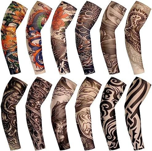 Geyoga 12 Pcs Tattoo Sleeves Men