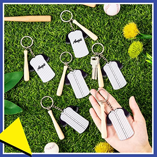 image for Taiyin 18 Set Baseball Softball Acrylic Keychain Kit with Miniature Ba