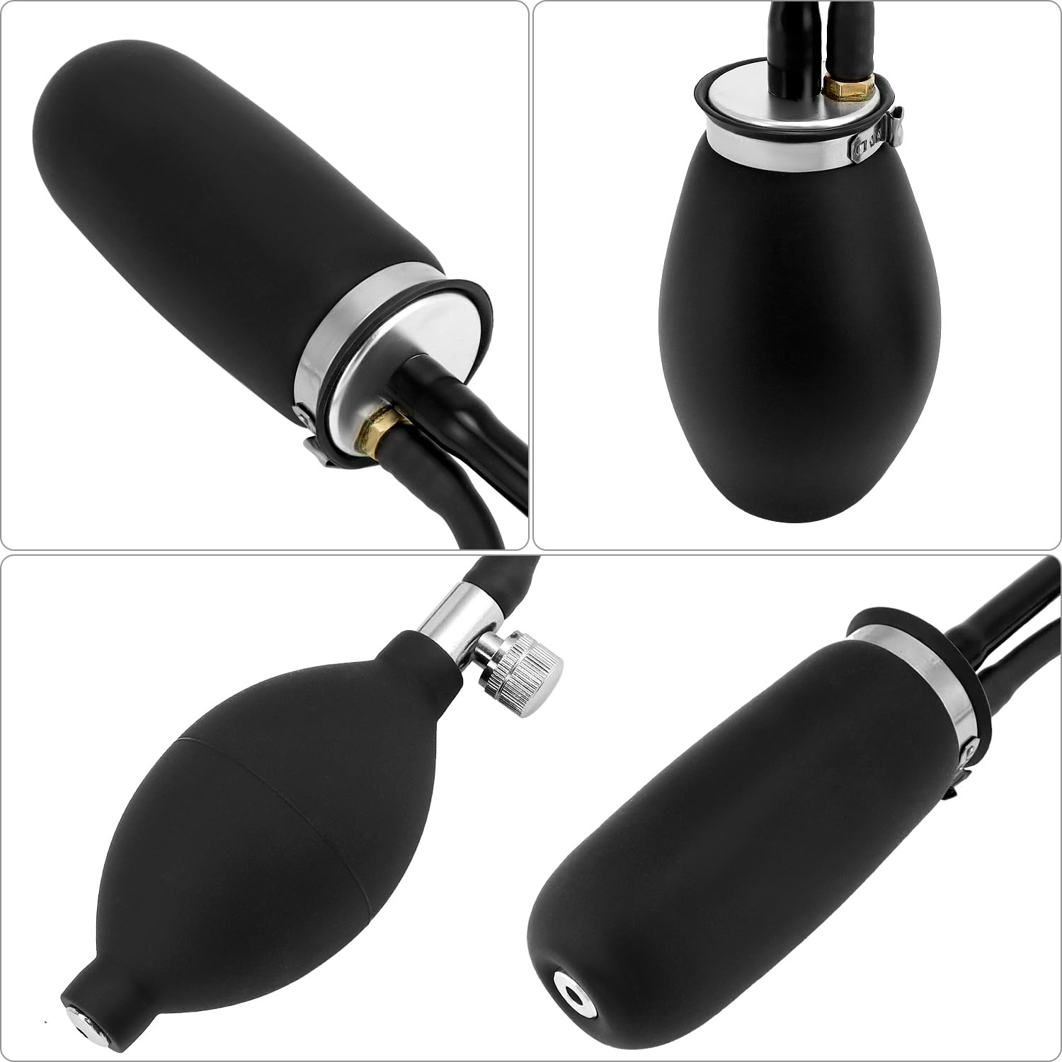 QWORK® Uniwersalny adapter Easy Intake, tester dymu do samochodów, pęcherzy do maszyn do dymu, wykrywacz wycieków dymu, do pojazdów 12 V