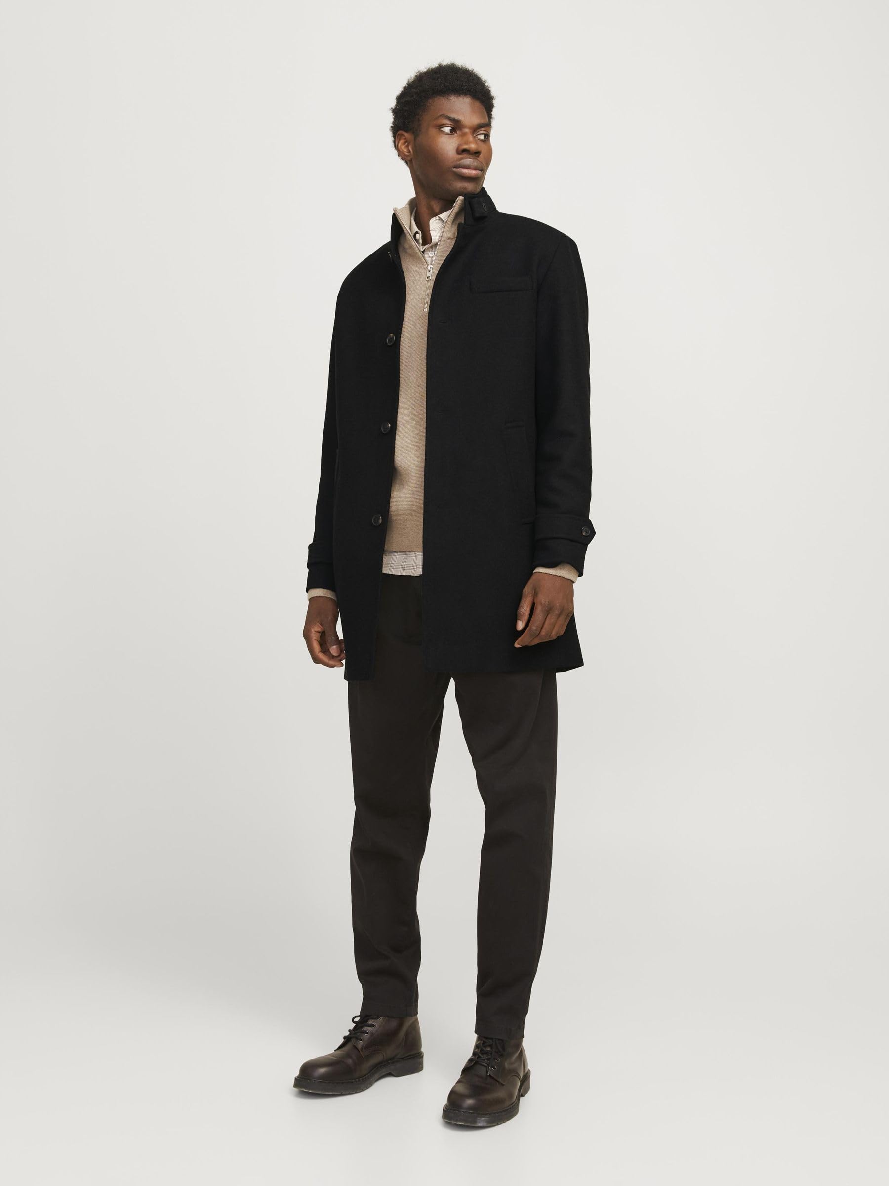 JACK & JONES Jjemelton Wool Coat Sn Abrigo de lana Hombre