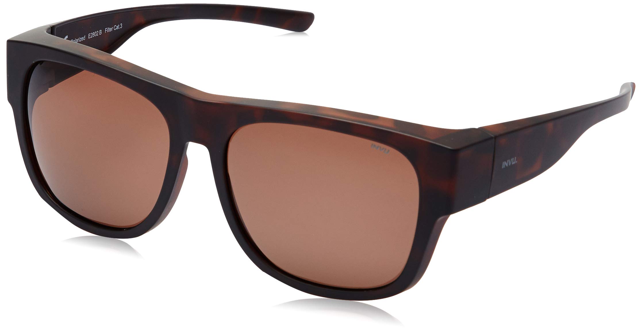 Invu Polarized Rectangular Men's Sunglasses - (E2802B|57|COPPER Color Lens)