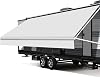 RV Awning Fabric Replacement, Upgraded 18.5oz Vinyl Camper Awning Replacement, Universal Outdoor Canopy for Electric and Manual RV Awning 20Fabric 192, White