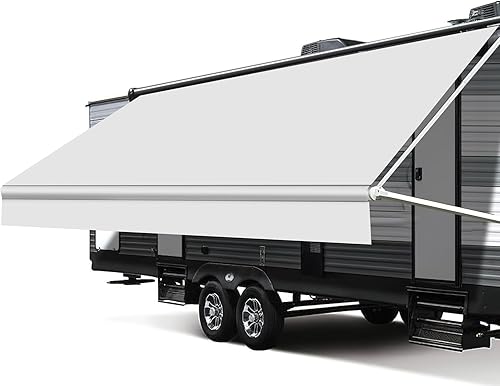 Miniatura 10 de Repuesto de tela para toldo de autocaravana, 18.5 onzas, resistente, resistente a la intemperie, de vinilo, para cámper, universal, para exteriores