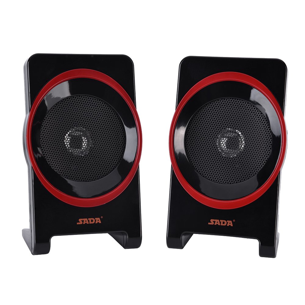 Altoparlante for computer in legno, altoparlanti portatili USB 2.1 cablati in legno Lettore musicale HiFi Bass con subwoofer, audio con altoparlanti in stile classico retrò for PC desktop, laptop, DVD