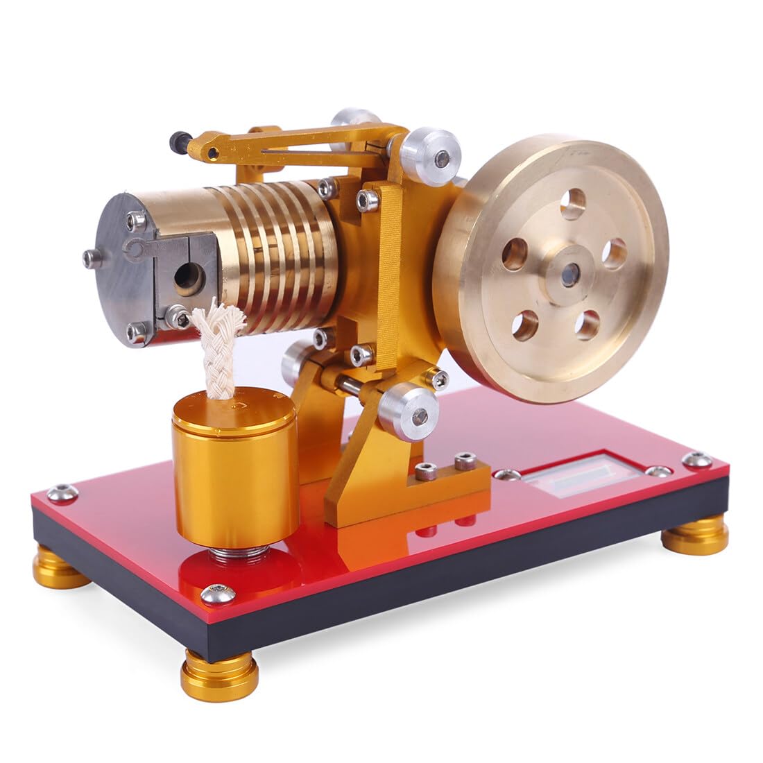 NULA Stirling Engine Model Kit That Runs, Professional Suction Fire Type Pure Copper Air Cylinder Heat Energy Engine Model That Works Physics Science Experiment Toy for Adults Teens