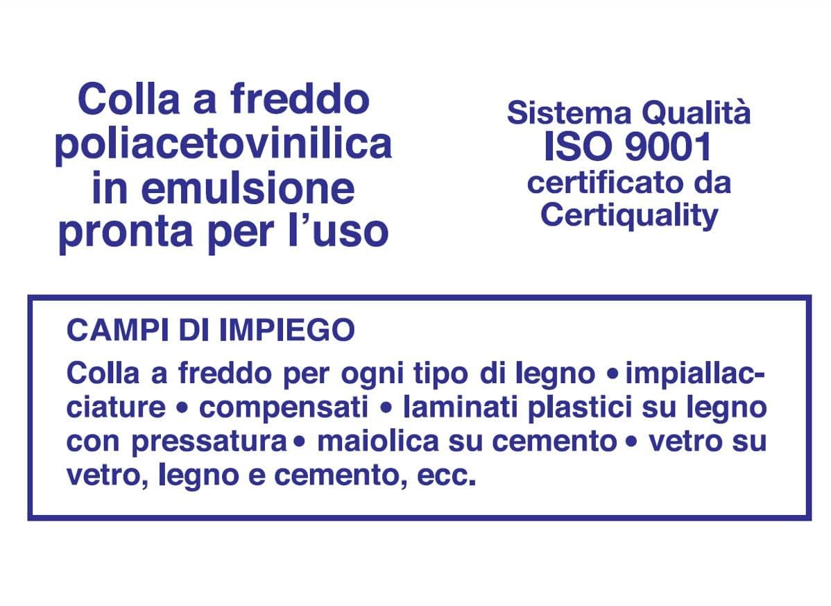 5Kg Colla Vinavil 59 adesivo acetovinilico in barattolo o tanica