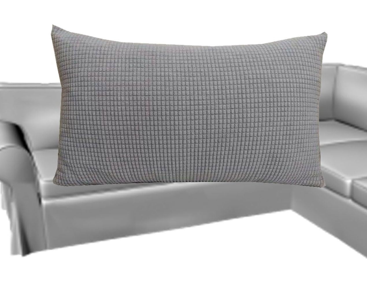 Pillowcases 2 pack Sofa Pillow Cases 4 pack Pillowcase Protectors Pillow Cover 40x40/45x45/50x70 Cotton Large Green Grey Corduroy Fabrics Cushion Slipcover ( Color : Light grey , Size : 40x40cm(2pcs)