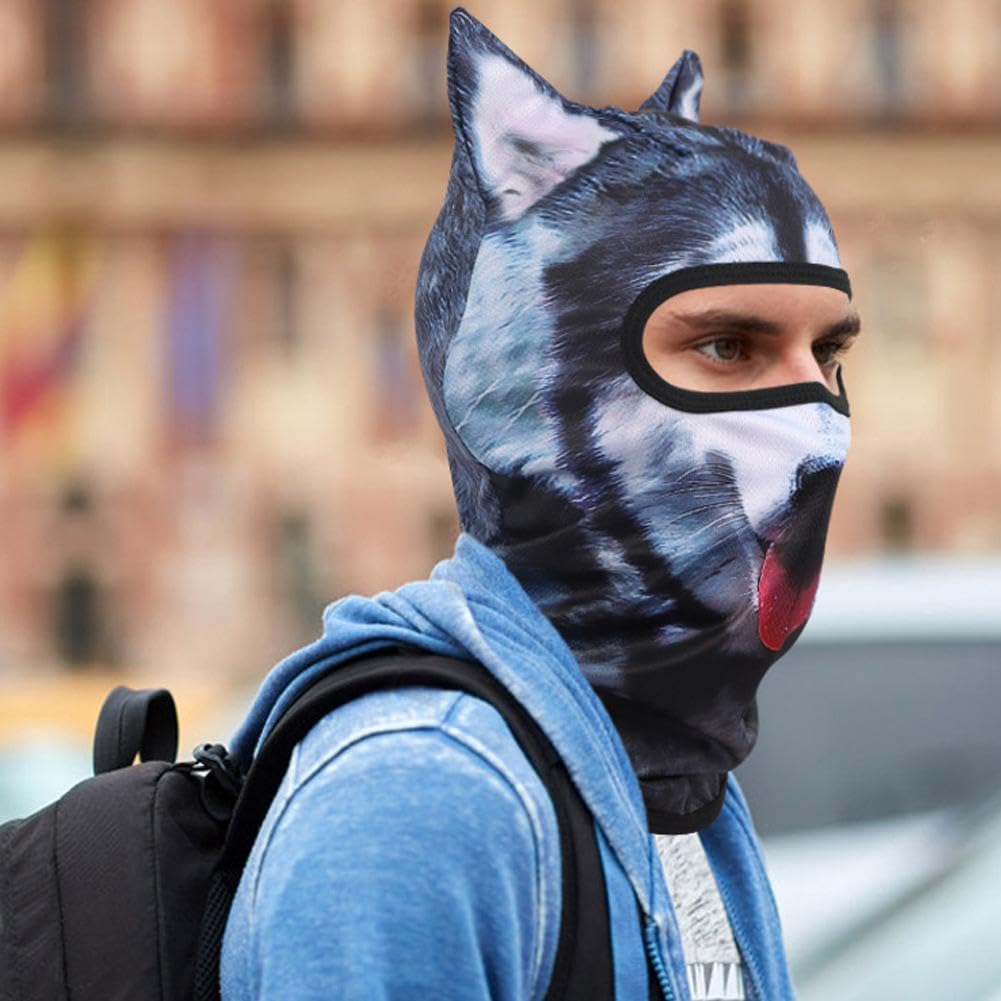 3D Cat Animal Ski Balaclava Ski Mask With Ears,Suitable For Music Festivals, Raves,Ski,Halloween Or Party Outdoor 2025 New - 200000297