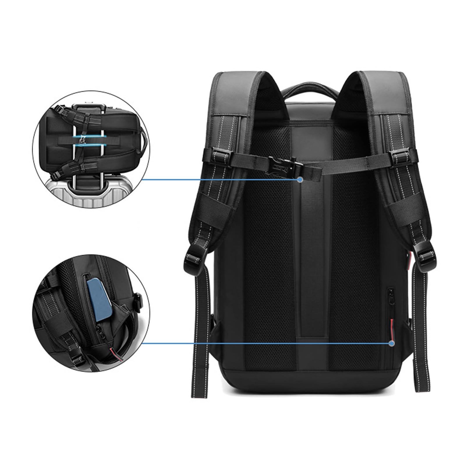 Bewinner Sac a Dos Sous Vide – Vacpack Extensible Résistant à L'eau avec Compression Sous Vide et Grande capacité de 48,3 Cm