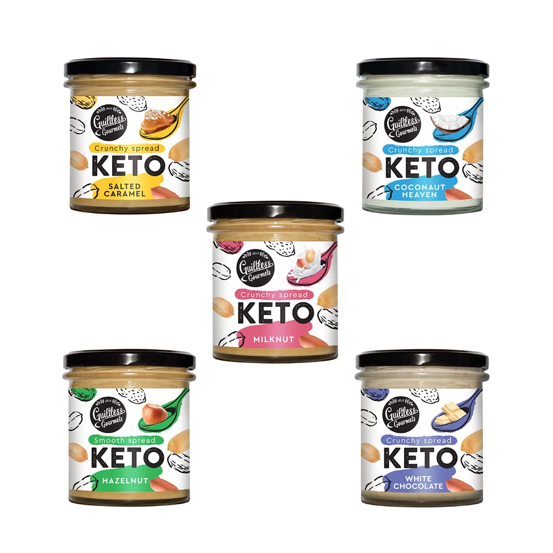 Buy Guiltless Gourmets KETO Spreads „Variety pack” 5x330g, Low Carb