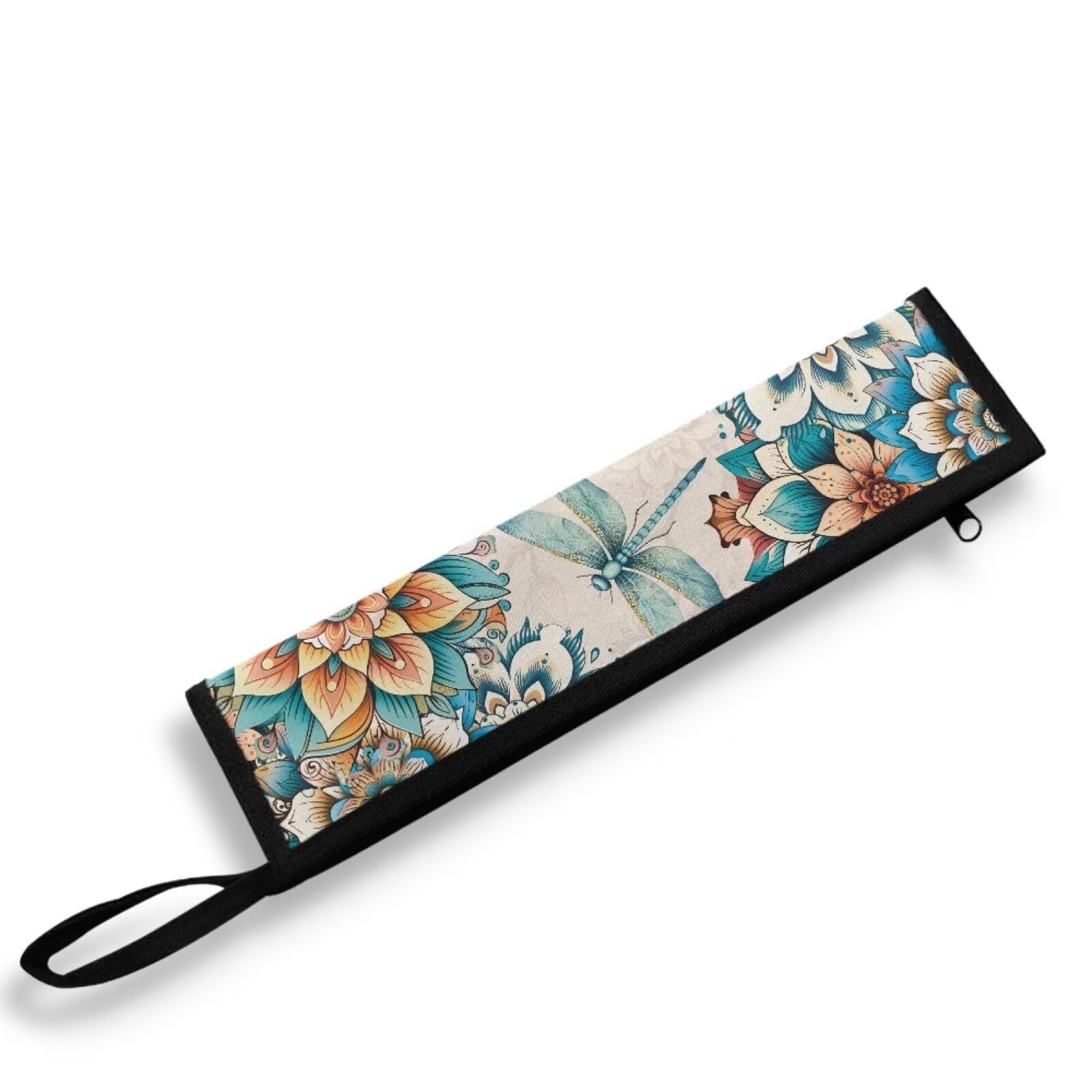 Tutolipy Reusable Straws Carrying Case Travel Utensil Pouch with Carrying Handle, Portable Collapsible Silverware Set Bag Toiletry Bag for Women Men,