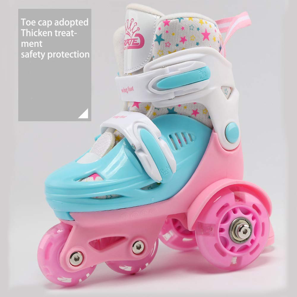 Giovani Bambini Pattini Set Completo Flash Pattini a rotelle per Principianti Pattini a rotelle