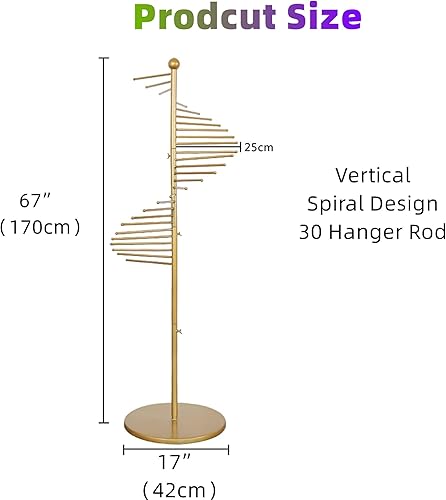 Miniatura 2 de Soporte independiente para bufandas, organizador de hiyab en espiral, colgador de mantas para cinturón para tienda de ropa, estante de exhibición