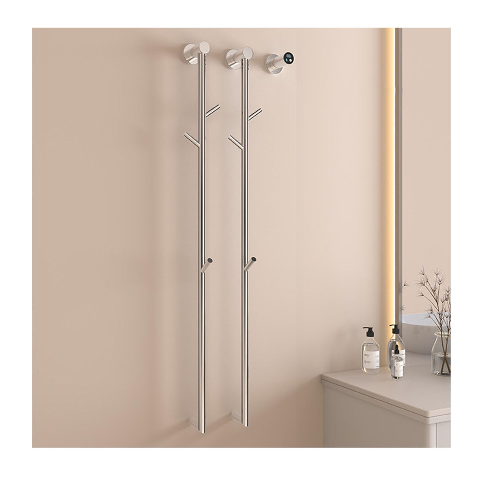 Toallero calefaccionado de acero inoxidable para baño y bienestar diario