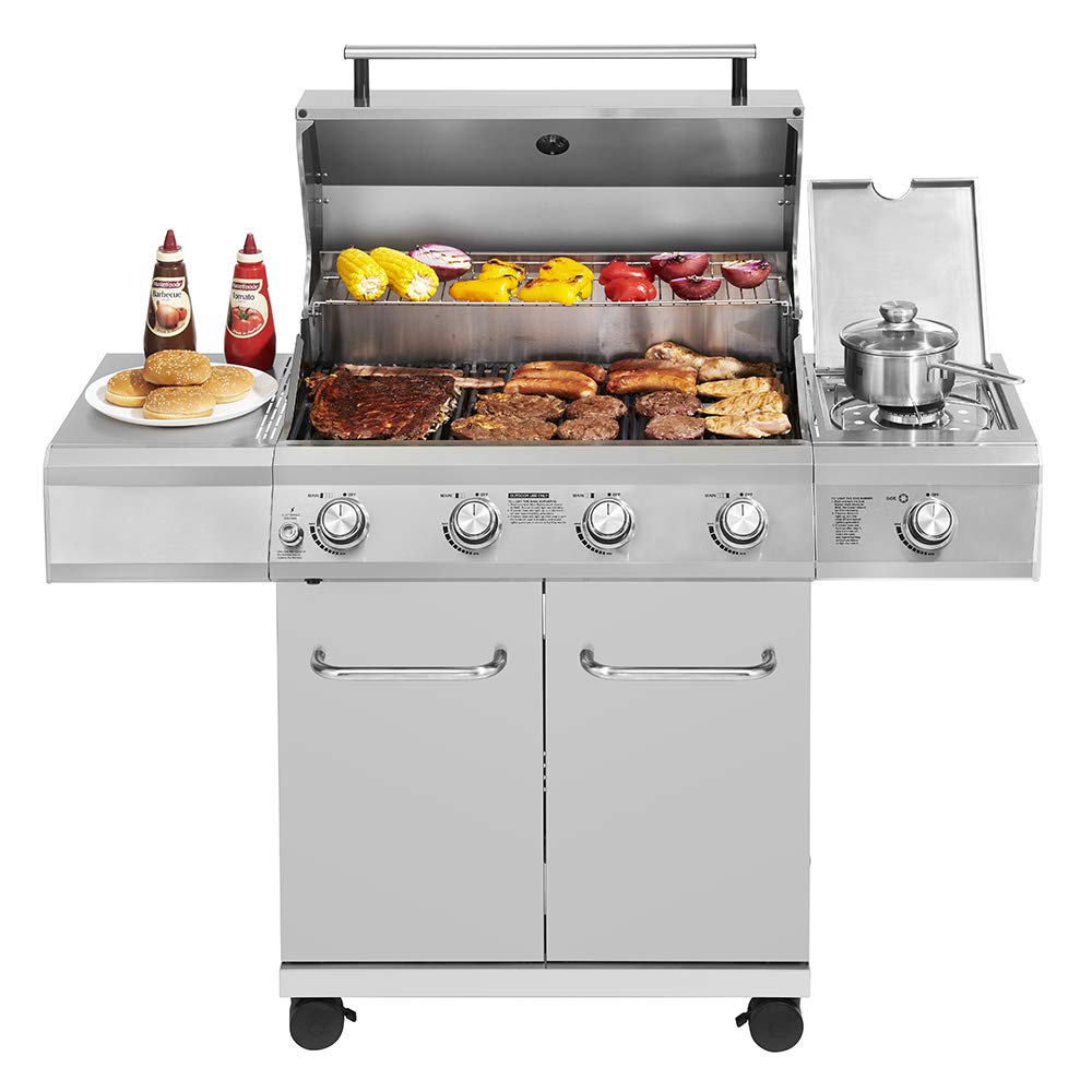 Buy Monument Grills Larger 4Burner Propane Gas Grill Stainless Steel