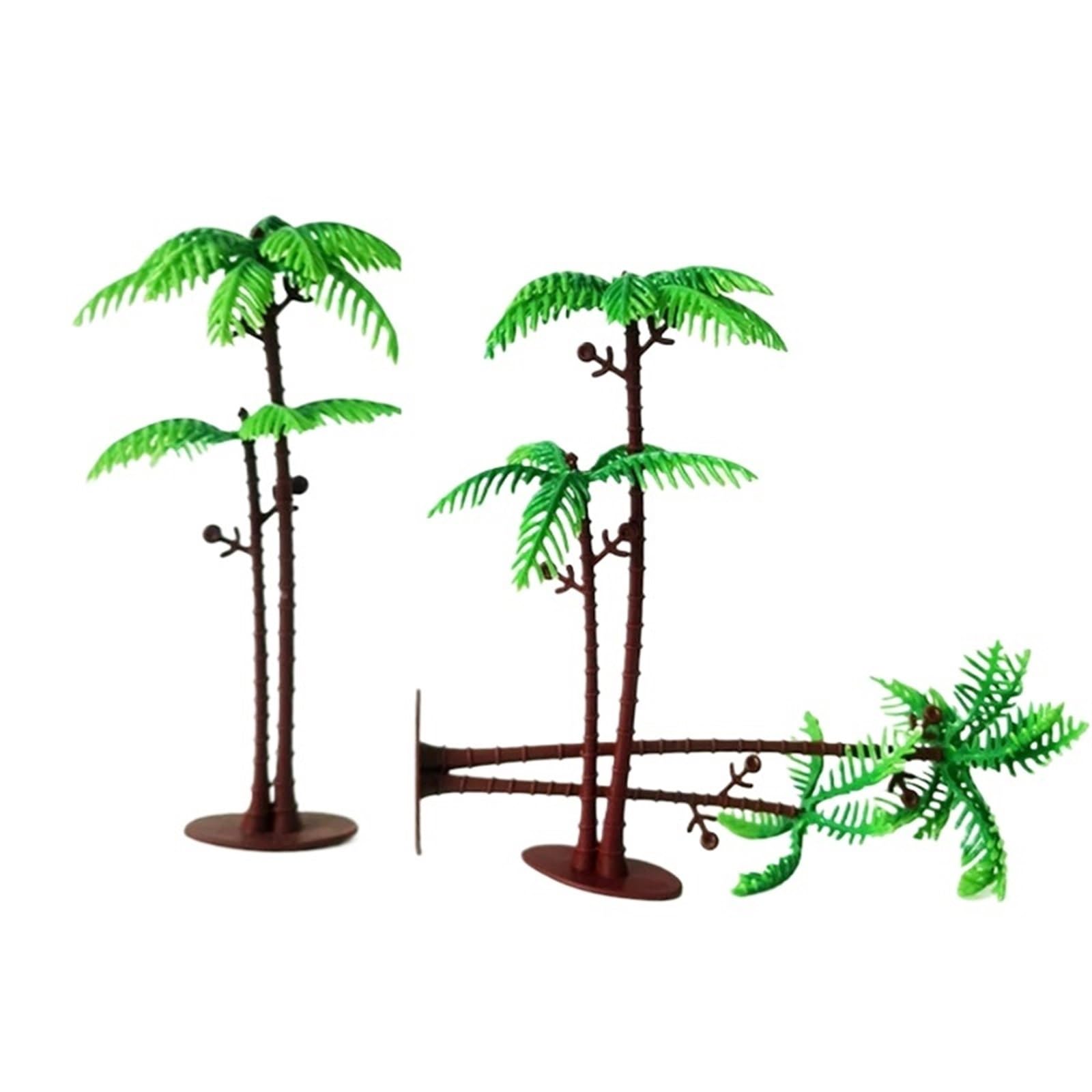 DUNSBY Model Trees Simulation Model Tropical Palm Coconut Tree，flowerpot Bonsai Craft DIY Decoration Train Track Layout(3pcs)