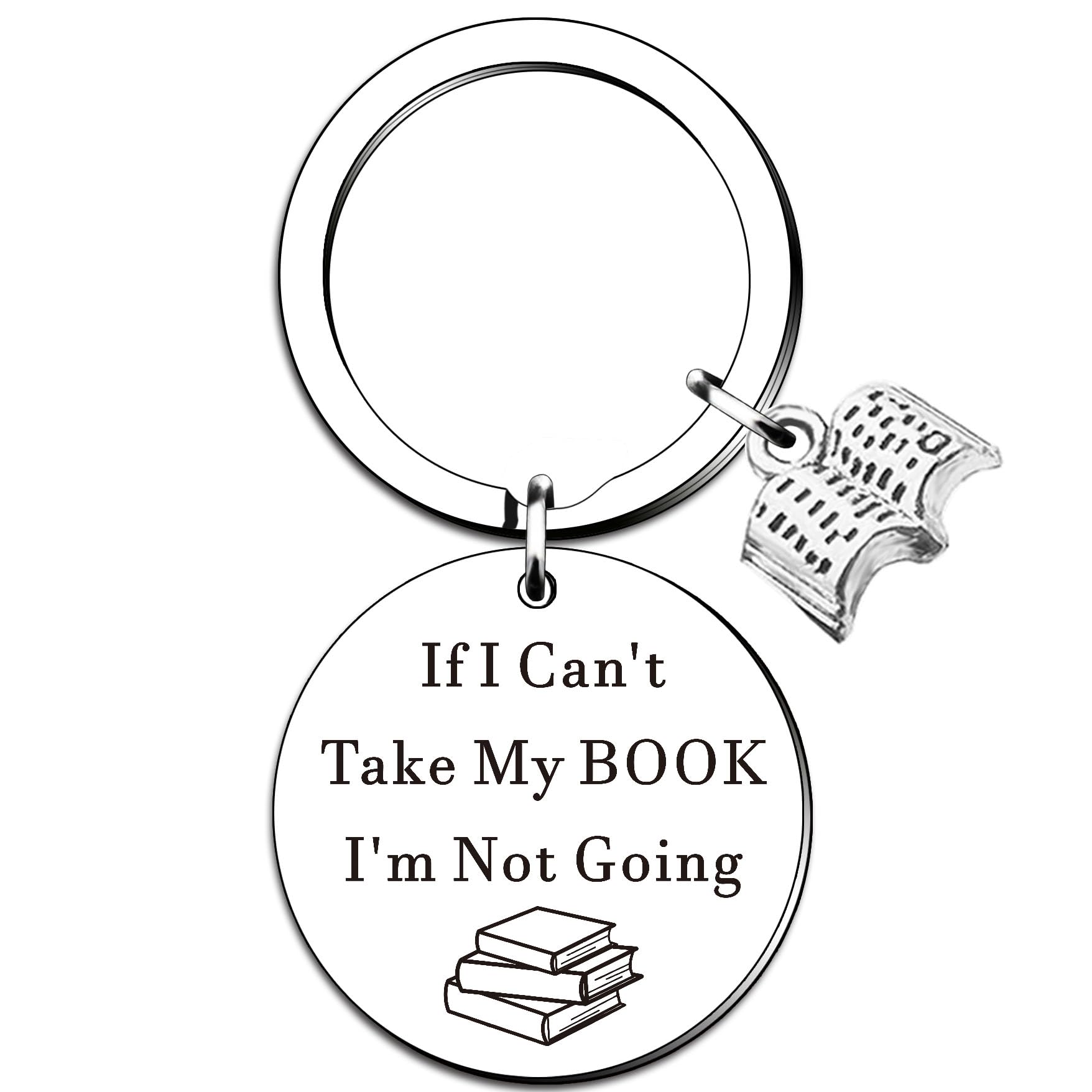 QMVMV Book Lover Keyring - Bookworm and Bibliophile Gift for Women and Men, Readers, Writers, and Librarians