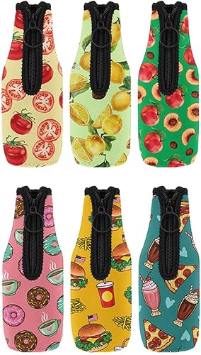 Miniatura 2 de WIRESTER Funda para botella de cerveza de 12 onzas con cremallera para fiestas, fundas para enfriar botellas, fundas para enfriar cerveza, paquete
