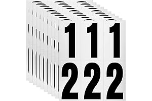 60 Numbers, Reflective Adhesive Mailbox Number Pack
