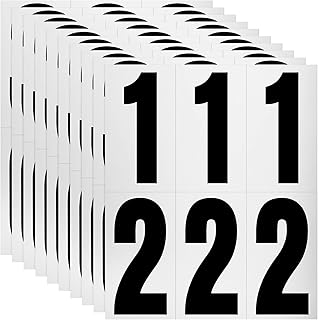 60 Numbers, Reflective Adhesive Mailbox Number Pack, 3