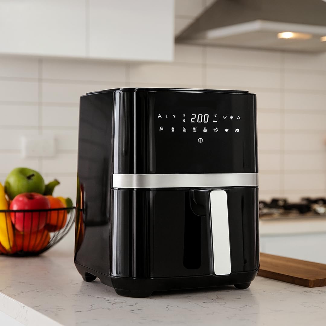 Friggitrice Ad Aria Ciarra 5 Litri | 1500W 8 Programmi Touch Display Nera