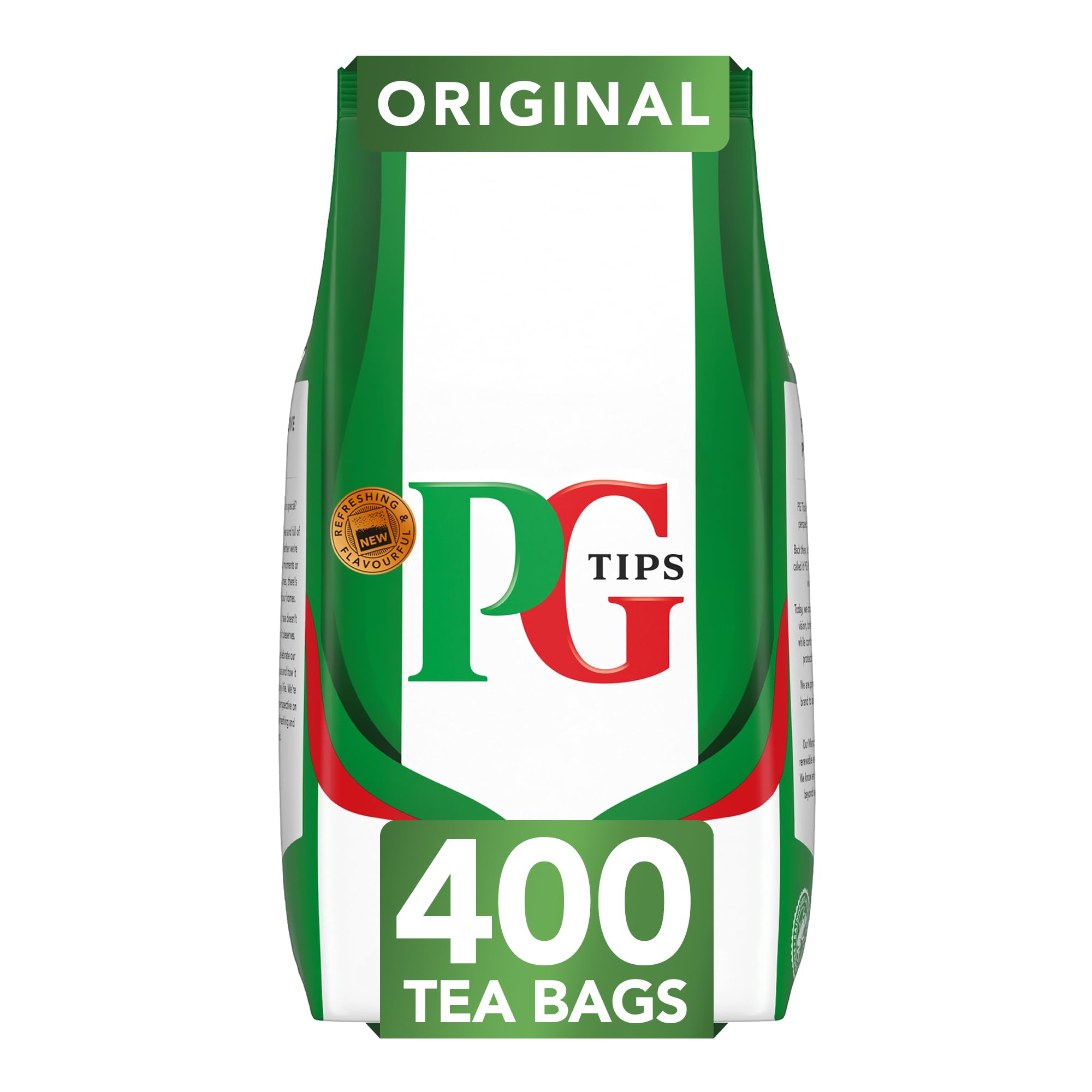 PG Tips Original Black Tea Bags Bulk Flavourful & Full-bodied Perfect Flavour Release 400 Plant Based Biodegradable Teabags