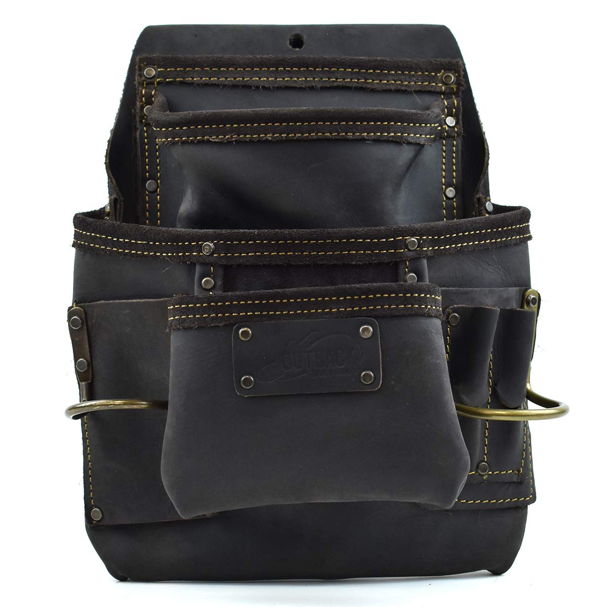 OX Pro 4 Pocket Pouch with Dual Hammer Holders, Blue, 4-Pocket With Double Hammer Holder - Image 4
