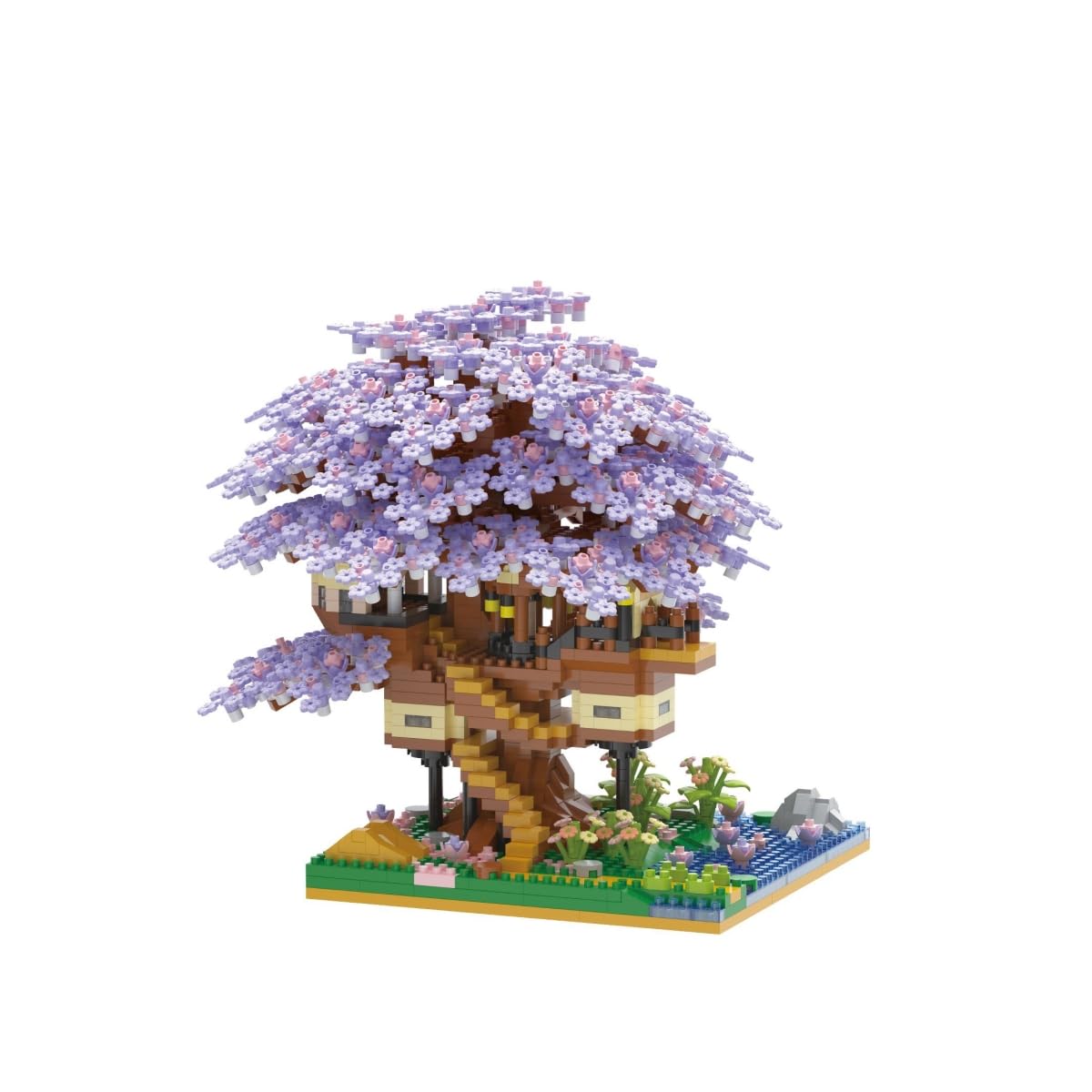 Japanese Cherry Blossom Bonsai Tree,Sakura Tree House Model Micro Blocks Set, 2229 PCS Mini Bricks, Gift for Adults and Teens