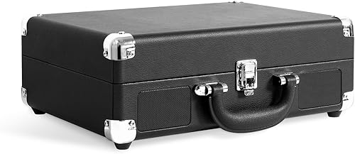 Miniatura 2 de Victrola Journey+ - Reproductor de discos de maleta Bluetooth - Altavoces integrados, 33-13, 45 y 78 RPM, salida RCA, conector para auriculares,