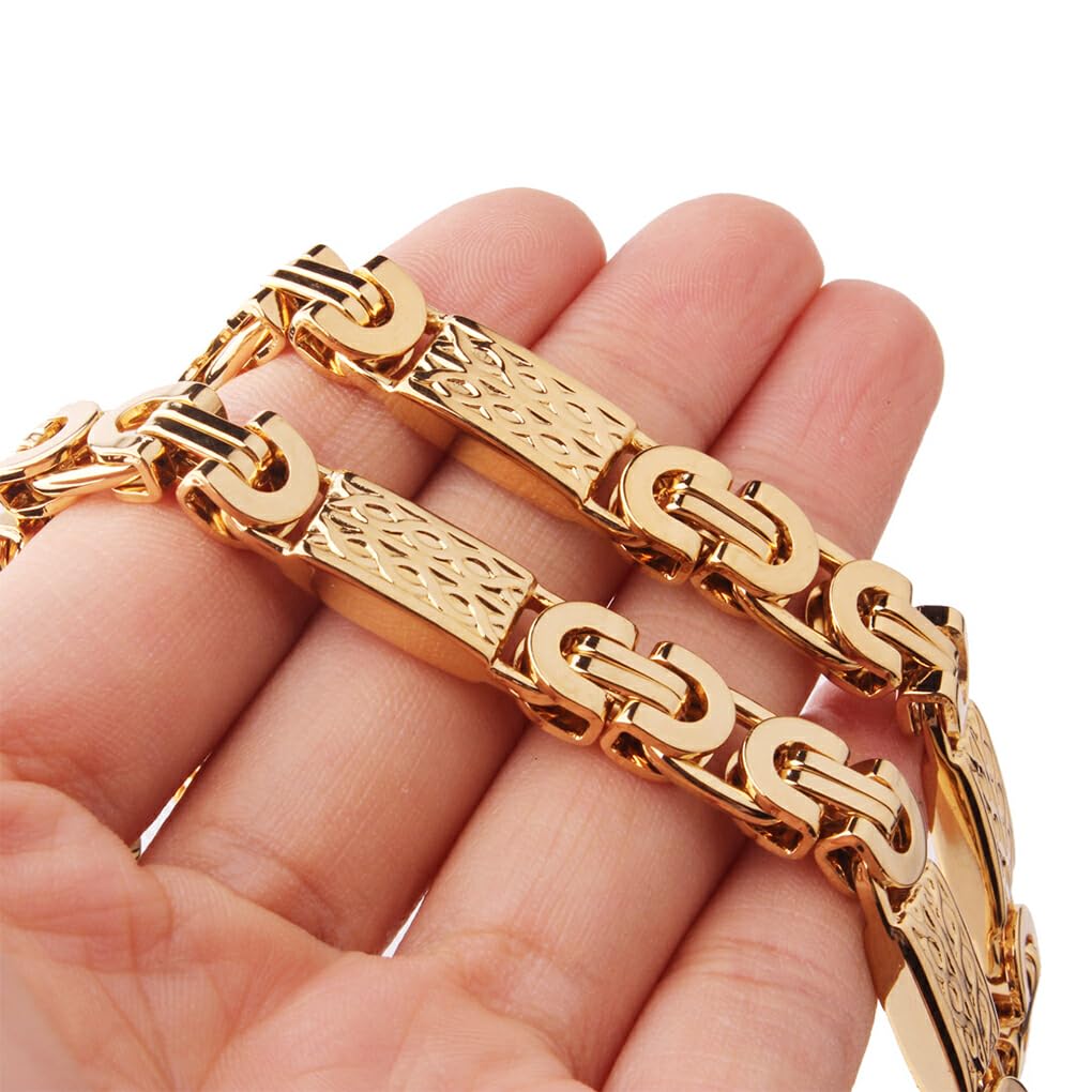 Ailan Collana da Uomo Portatile Che sostituisce Il Regalo di Compleanno dei Gioielli dell'ornamento del Pendente Fatto a Mano Lucido antiruggine anticorrosivo, 8MM 20 Pollici