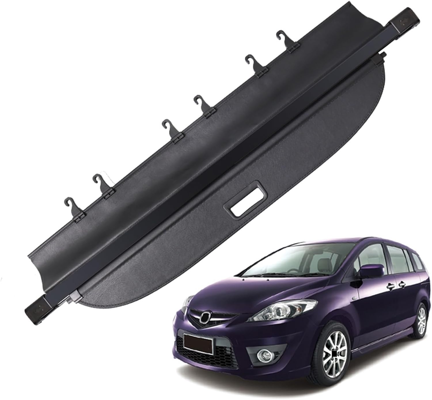 for Mazda 5 2006 2007 2008 2009 2010 Retractable Trunk Cargo Cover Parcel Rack Shield Privacy Auto Accessories(Canvas)