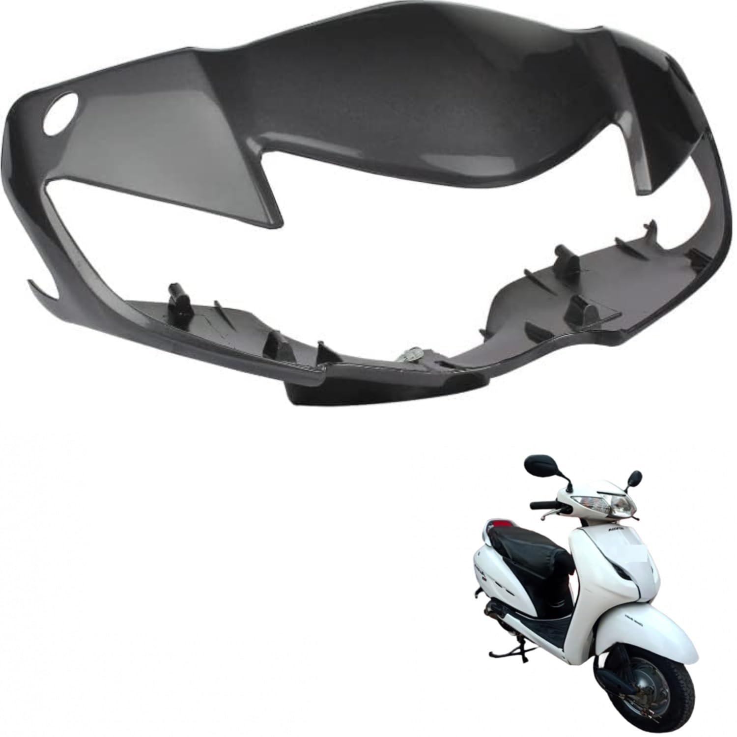 GadiBike Headlight Visor Activa New Model 2G Headlight Visor New Grey (May 2009- JAN 2015) for Activa-image-47