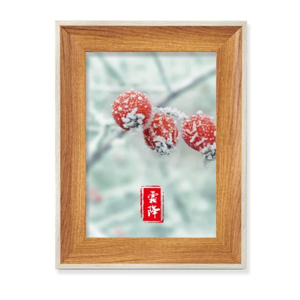 Cadre de Photo en Bois de Bureau Affichage Tableau Art Peinture Vingt-Quatre Solar Terme