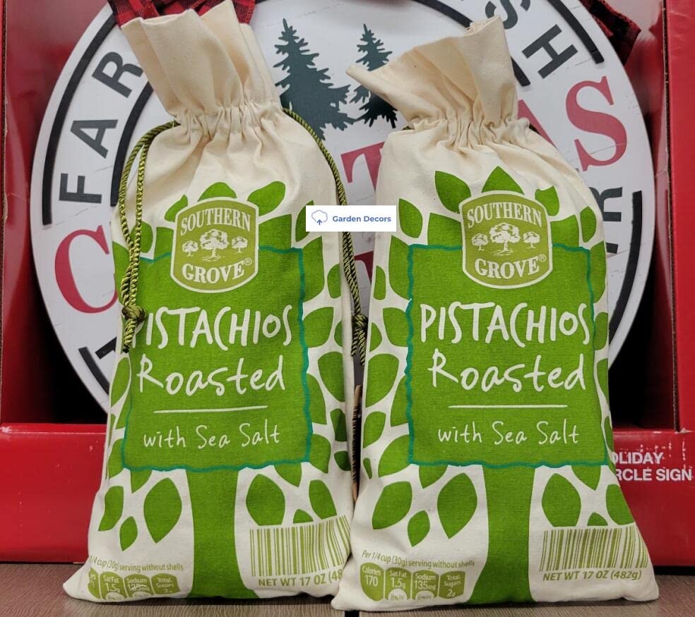 Southern Grove Pistachios Roasted with Sea Salt 17oz 482g (Two Bags)