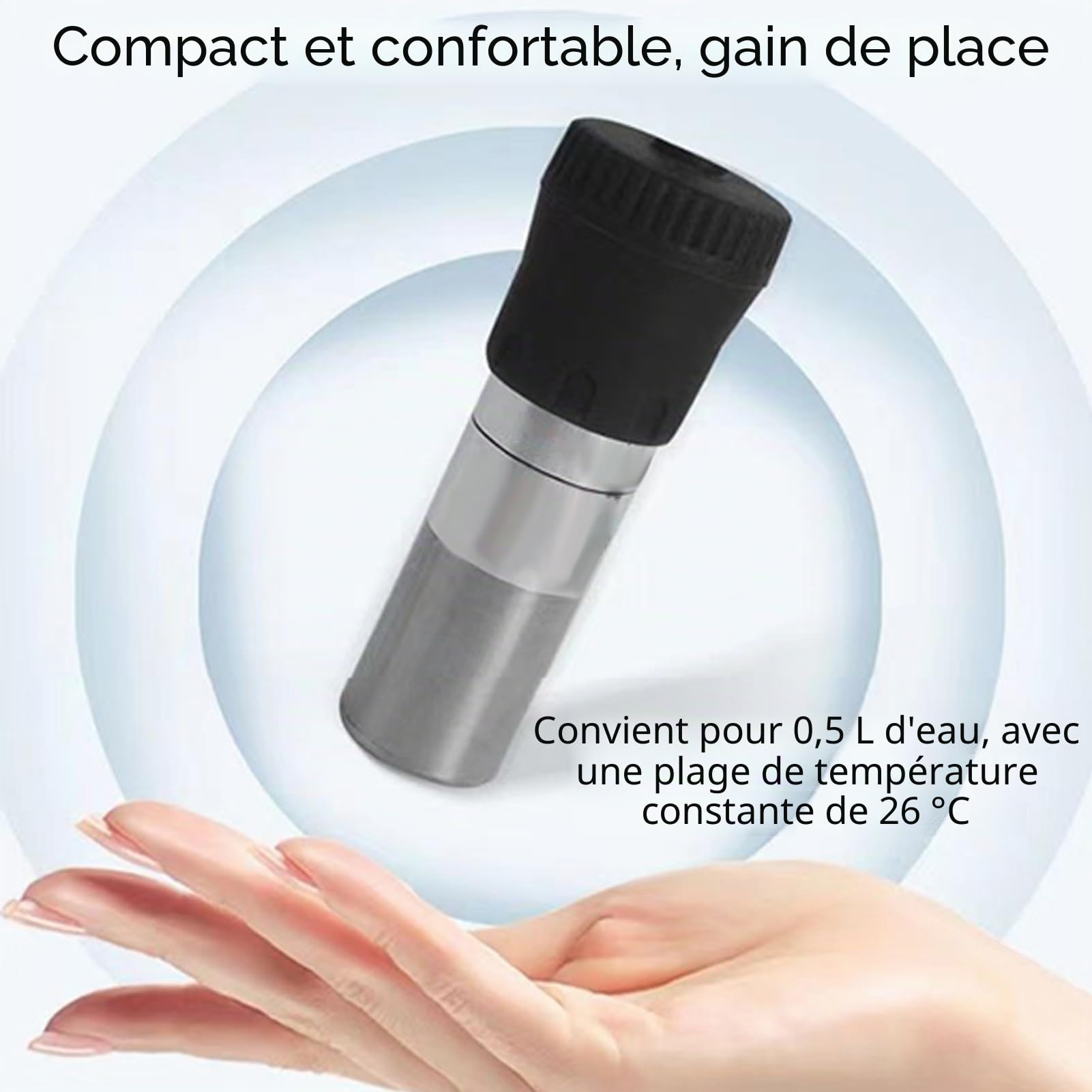 Bâton chauffant d'aquarium USB 5 W, chauffage d'aquarium avec design de sécurité robuste, contrôle automatique de la température, chauffage d'aquarium, conçu pour les petits aquariums d'eau salée et